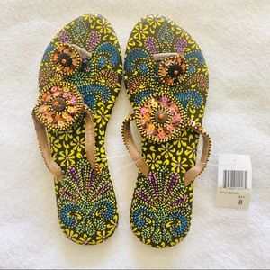 3 for $20: NWT multicolored print thong flip flops
